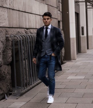 Grey Waistcoat Chill Weather Outfits: 