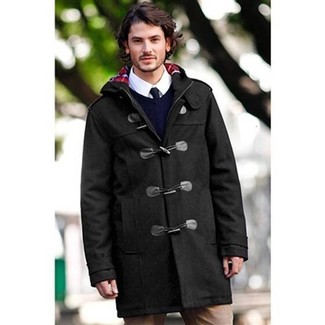 Black Wool Duffle Coat