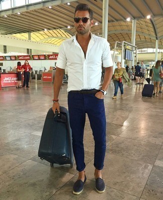 Navy Suitcase Outfits For Men: 
