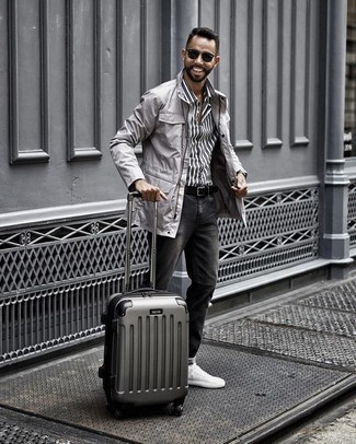Metallic for Men Ermenegildo Zegna Leather leggerissimo Cabin luggage in Silver Mens Bags Luggage and suitcases 