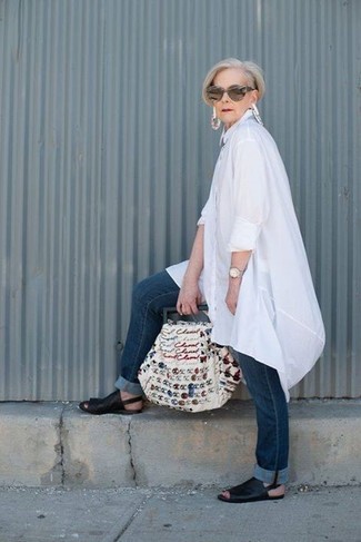 White Linen Tunic Outfits: 