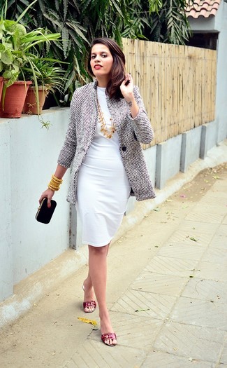 Grey Coat Summer Outfits For Women: 