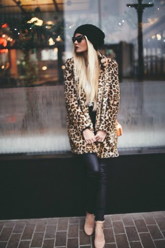 Margot Leopard Print Faux Fur Coat