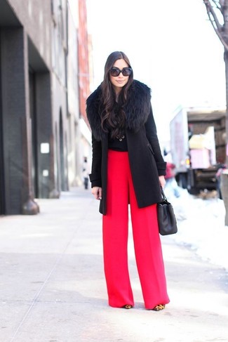 How to Wear Red Wide Leg Pants (15 looks) | Women's Fashion