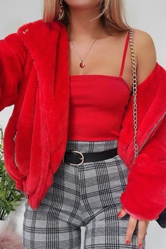 Plaid Cropped Trousers