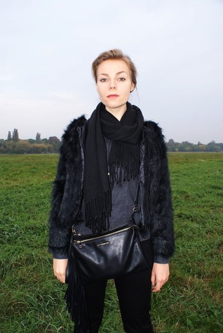 Black Soft Faux Fur Coat With Teddy Texture Lining