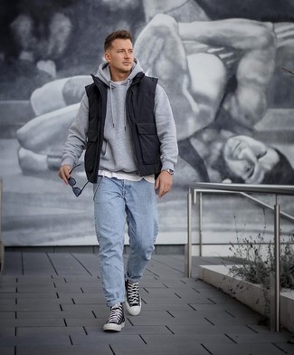 Jeans Reed Inversion Hoodie Light Gray
