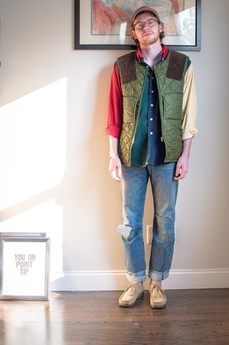 Green Classic Puffy Down Vest