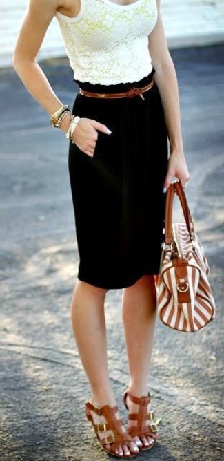 Dark Brown Leather Flat Sandals Outfits: 