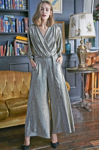 Silver Jumpsuit Chill Weather Outfits: 