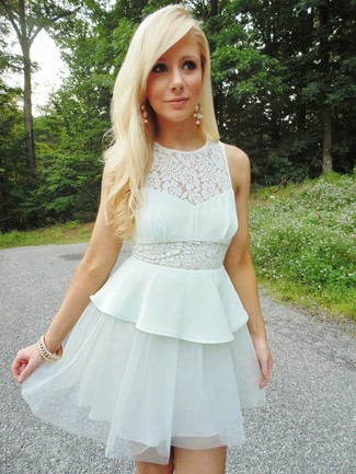 Mint Lace Skater Dress Outfits: 