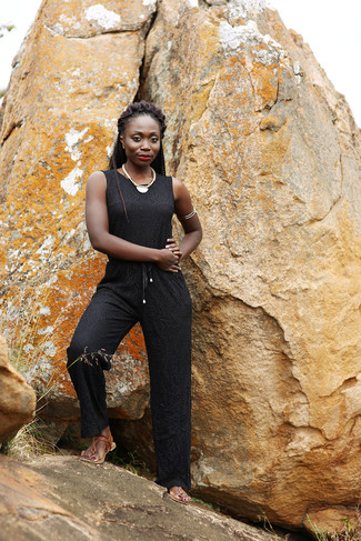Black Jumpsuit Relaxed Outfits: 