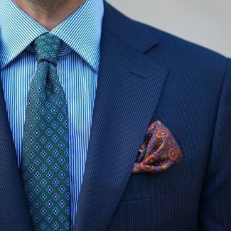 White and Red and Navy Pocket Square Outfits: 