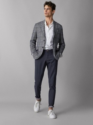 Midland Plaid Unconstructed Sport Coat In Light Grey At Nordstrom