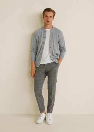 mens grey cardigan outfit