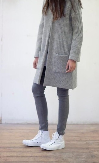 Wool Blend Coat With Raw Edges And Pocket Detail