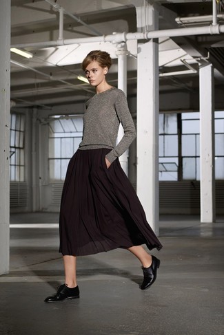Design Midi Skirt With Box Pleats