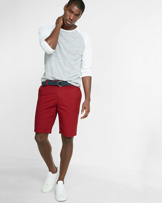 Adidas Originals X Red Baseball Stitch Chino Shorts