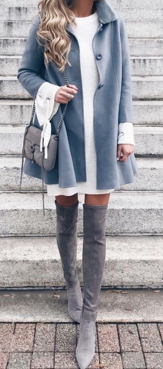 Charcoal Suede Crossbody Bag Outfits: 