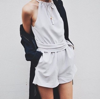Charcoal Playsuit Outfits: 
