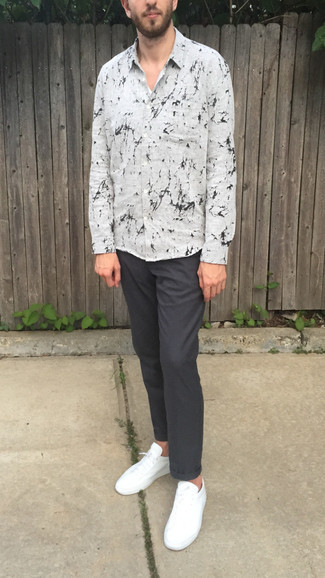 Panhandle Slim 90 Proof Distressed Wash Paisley Print Western Shirt Snap Front Long Sleeve Grey