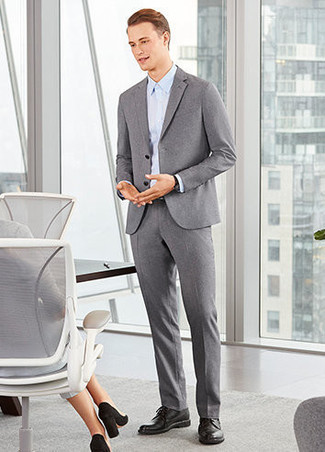 Nathan Gray Check Two Button Side Vent Suit