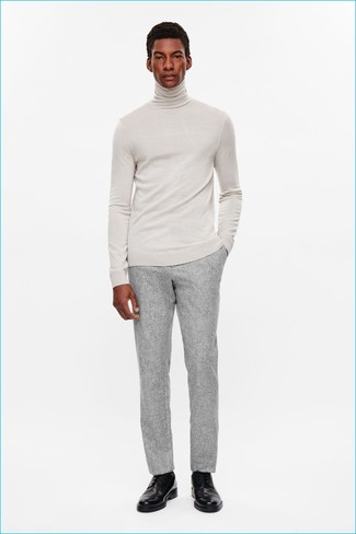 Wool Trousers Light Gray