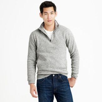 Cable Knit Quarter Zip Sweater