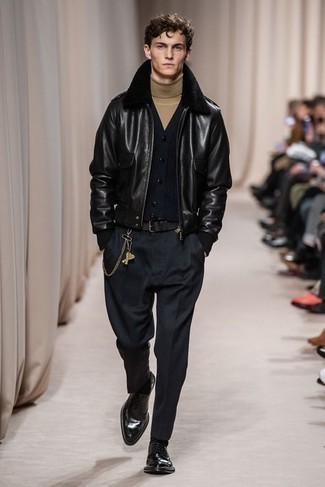 Black Leather Ambitionz Jacket