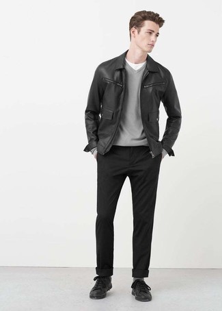 Black Leather Unlined Jacket