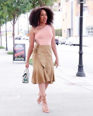 Tan Pleated Midi Skirt Outfits In Their 30s: 