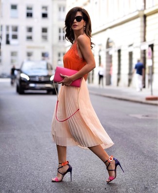 Hot Pink Crossbody Bag Outfits: 