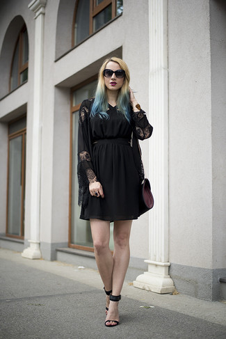 Black Lace Kimono Outfits: 