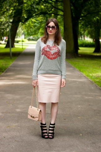 Hot Pink Pencil Skirt Outfits: 