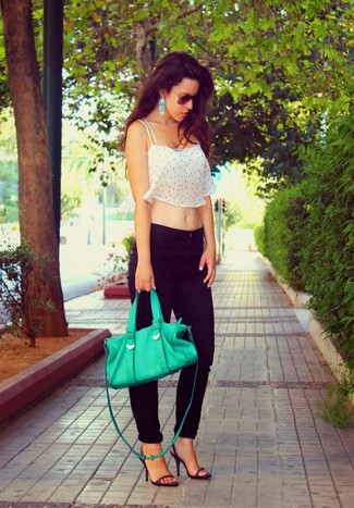 Mint Leather Tote Bag Outfits: 