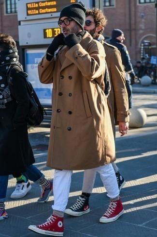 White Jeans with Overcoat Outfits: 