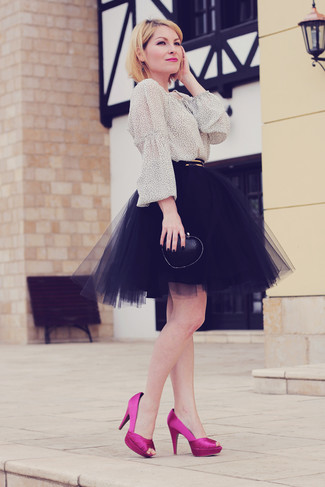 Black Tulle Full Skirt Outfits: 