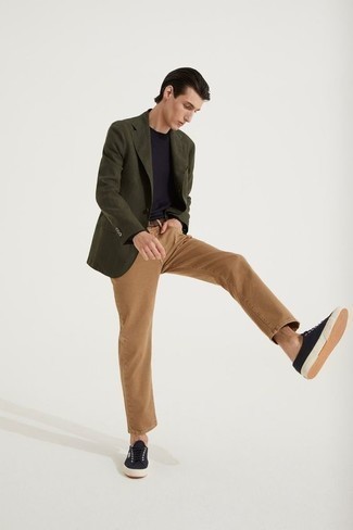 Olive Blazer Warm Weather Outfits For Men: 
