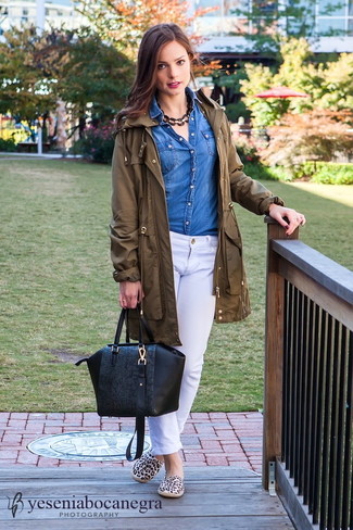 White Jeans Casual Chill Weather Outfits For Women: 