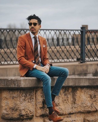 Tobacco Leather Oxford Shoes Outfits: 