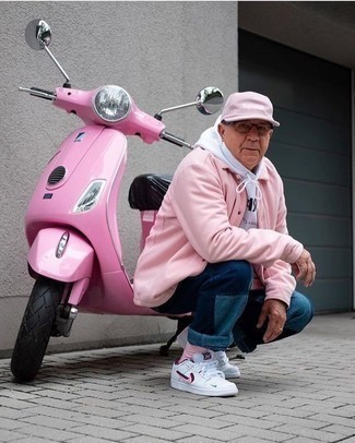Hot Pink Socks Outfits For Men After 60: 