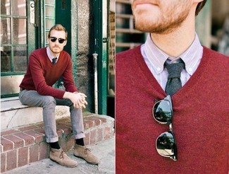 Grey Tie Casual Outfits For Men: 