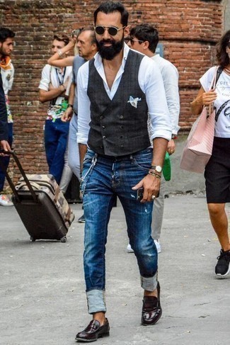 Charcoal Waistcoat Summer Outfits: 