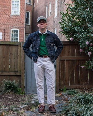Grey Print Baseball Cap Outfits For Men: 