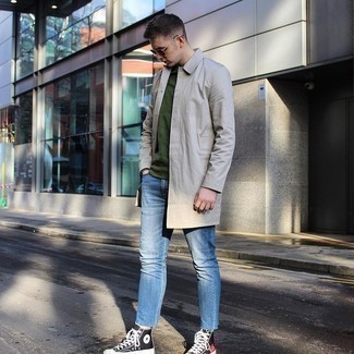 Grey Raincoat Outfits For Men: 