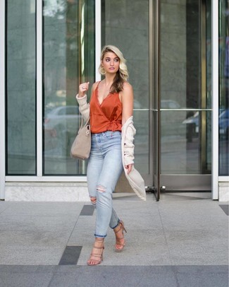 Beige Suede Tote Bag Outfits: 