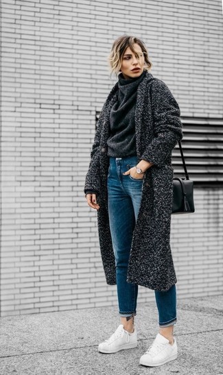 Charcoal Turtleneck Outfits For Women: 