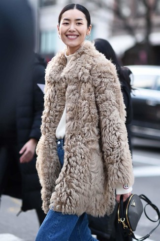Turtleneck with Fur Coat Outfits: 