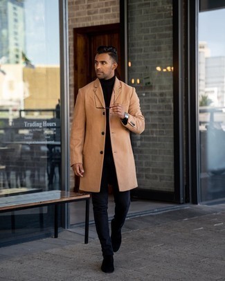 Black Suede Chelsea Boots Outfits For Men: 