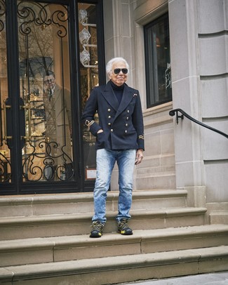 Black Pea Coat Outfits After 60: 